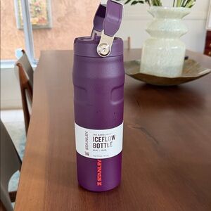 Stanley 24oz Purple IceFlow Bottle with flip straw